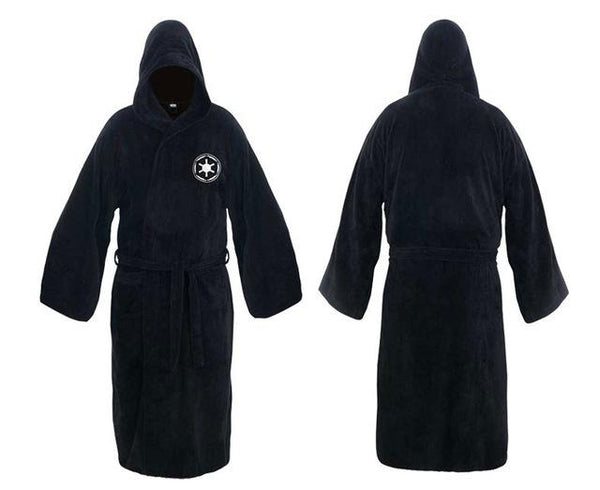 Flannel Robe Male with Hooded Thick Star Wars Dressing Gown Jedi Empire Men's Bathrobe Winter Long Robe Mens Bath Robe Pajamas