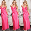 2019 New Women Satin Silk Sleepwear Nightdress Lingerie Night Dress Loose Long Solid Sleep Dress Vestidos Robe