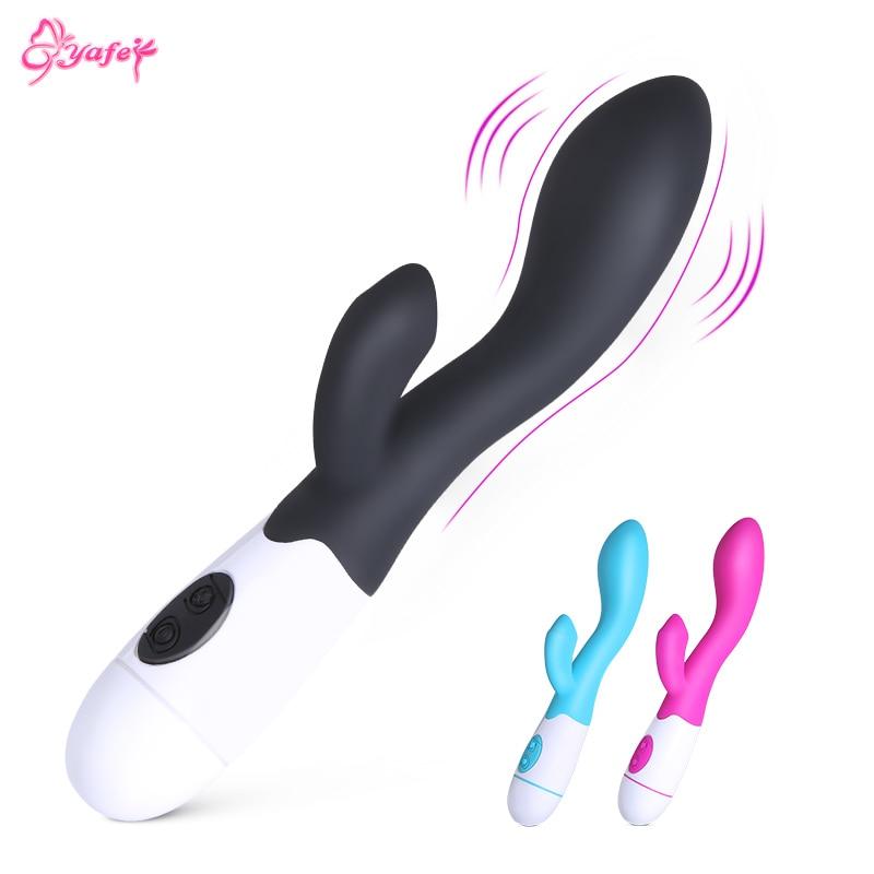 30 Speeds Silicone Dual Vibration G Spot Vibrators Rabbit Dildo clitoral stimulator Body Massager Adult Sex Toys for Women