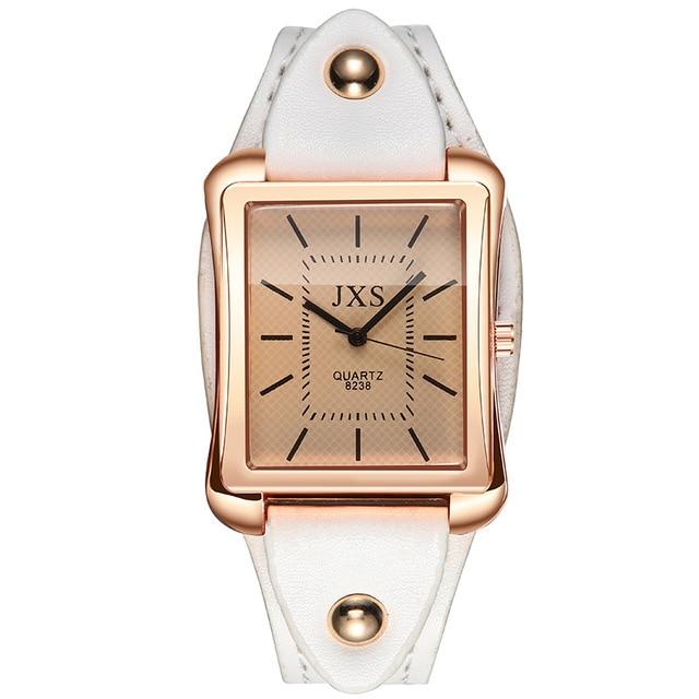 Top Brand Square Men's Women's Watches Simple Leather Crystal Bracelet Women's Dresses Belts Women's Quartz Clock Party Gifts