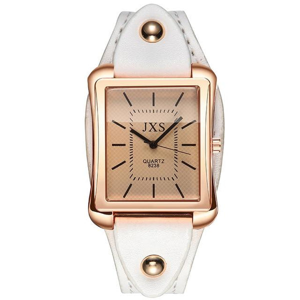 Top Brand Square Men's Women's Watches Simple Leather Crystal Bracelet Women's Dresses Belts Women's Quartz Clock Party Gifts