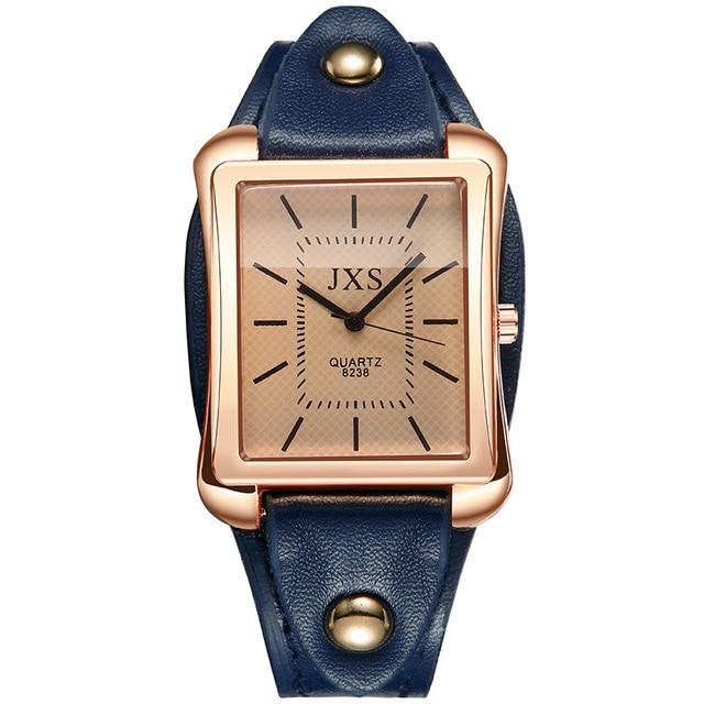 Top Brand Square Men's Women's Watches Simple Leather Crystal Bracelet Women's Dresses Belts Women's Quartz Clock Party Gifts