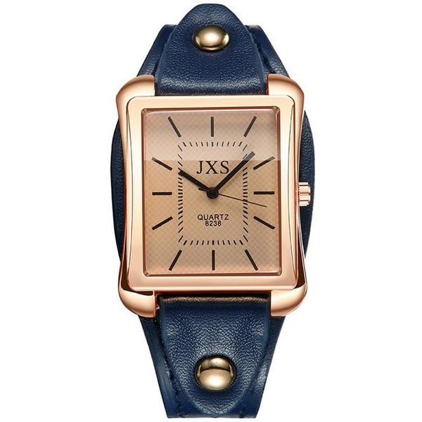 Top Brand Square Men's Women's Watches Simple Leather Crystal Bracelet Women's Dresses Belts Women's Quartz Clock Party Gifts