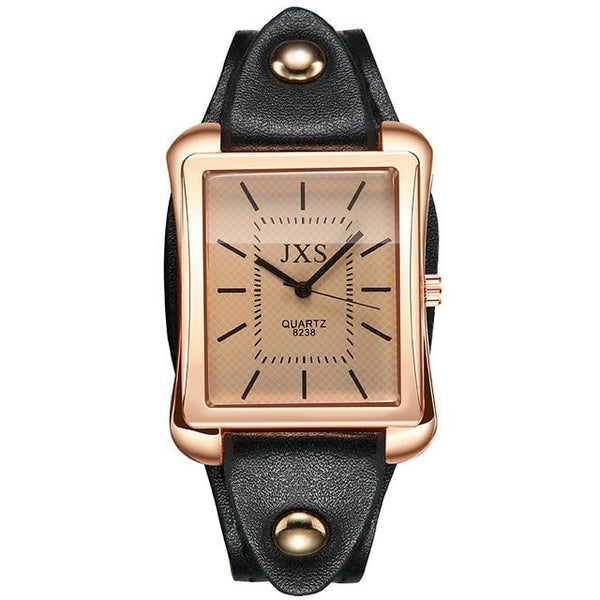 Top Brand Square Men's Women's Watches Simple Leather Crystal Bracelet Women's Dresses Belts Women's Quartz Clock Party Gifts