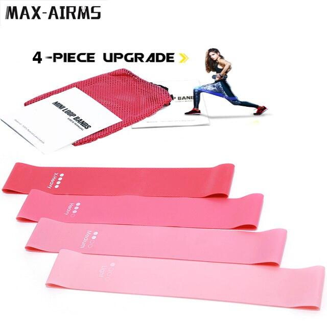 Maxairms Resistance Bands 4 Levels Exercise Fitness Gym Equipment rubber loops Latex Yoga Gym Strength Training For Women