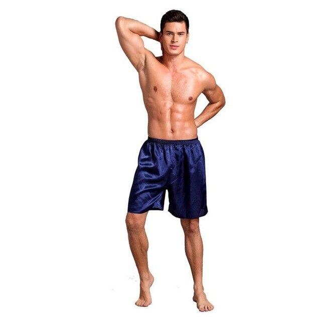 Mens Sleepwear Underwear Silk Satin Boxers Shorts Nightwear Pyjamas 2018 Hot Sale Newest