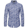 2019 Slim Fit Men Shirt Brand New Long Sleeve Print Mens Casual Shirts Night Club/Party/Prom Dress Shirt Male Clothing