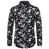 2019 Slim Fit Men Shirt Brand New Long Sleeve Print Mens Casual Shirts Night Club/Party/Prom Dress Shirt Male Clothing