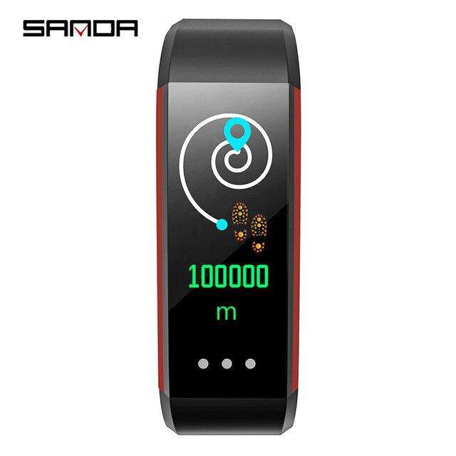 SANDA CK16 Men/Women Dress Smart Ukrainian languages Wristwatches Heart Rate Monitor Blood Pressure APP Remind Relogio Masculino