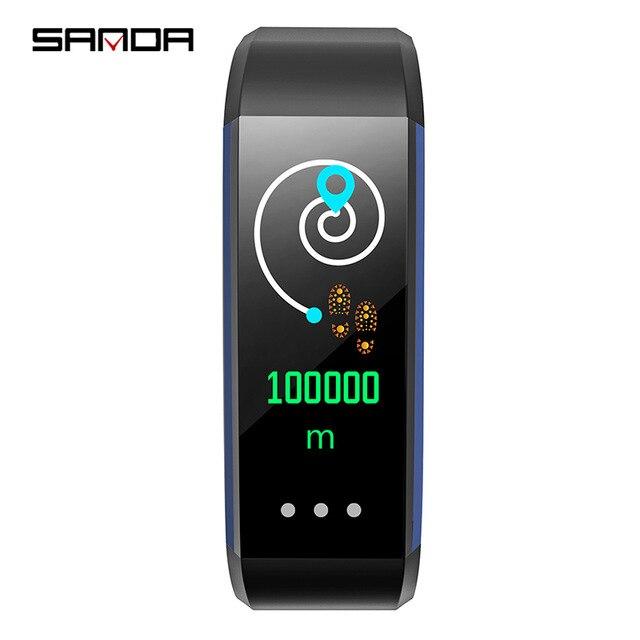 SANDA CK16 Men/Women Dress Smart Ukrainian languages Wristwatches Heart Rate Monitor Blood Pressure APP Remind Relogio Masculino