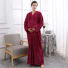 2019 autumn winter men women large size coral fleece bathrobe lovers thickened long paragraph flannel nightgown warm sleep dress