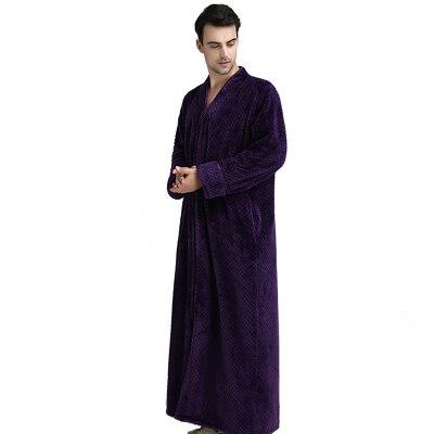 2019 autumn winter men women large size coral fleece bathrobe lovers thickened long paragraph flannel nightgown warm sleep dress