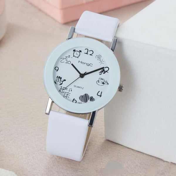 QMXD Couple Lady Watch Man Woman Student Kid Boy Child Belt Dress Cartoon Cute Electronic Smart Quartz Watch Bracelet Jewelry
