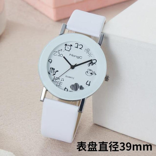 QMXD Couple Lady Watch Man Woman Student Kid Boy Child Belt Dress Cartoon Cute Electronic Smart Quartz Watch Bracelet Jewelry