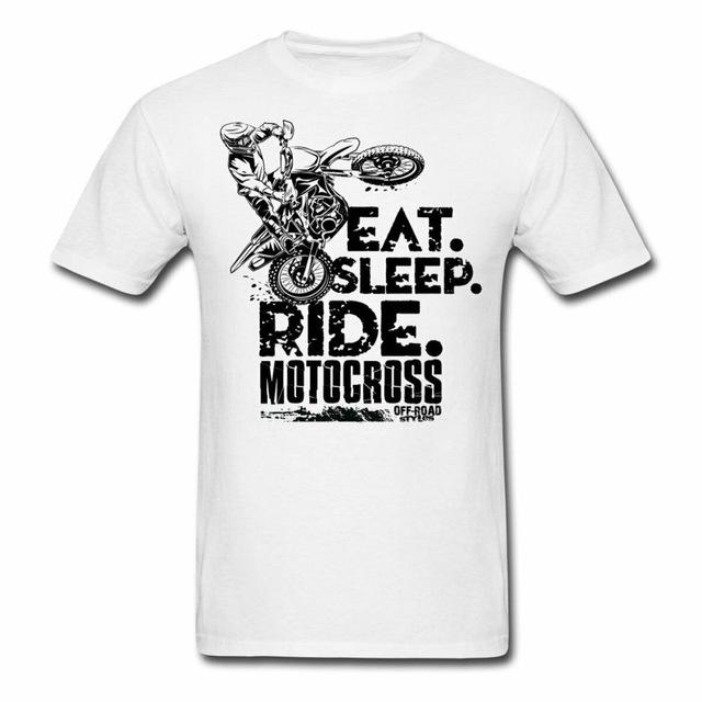 Motocross Eat Sleep Ride Mx Men'S T-Shirt Newest Fashion Cool Men Men Print Tee Cool Fashion Novelty Style Top T Shirt Dress