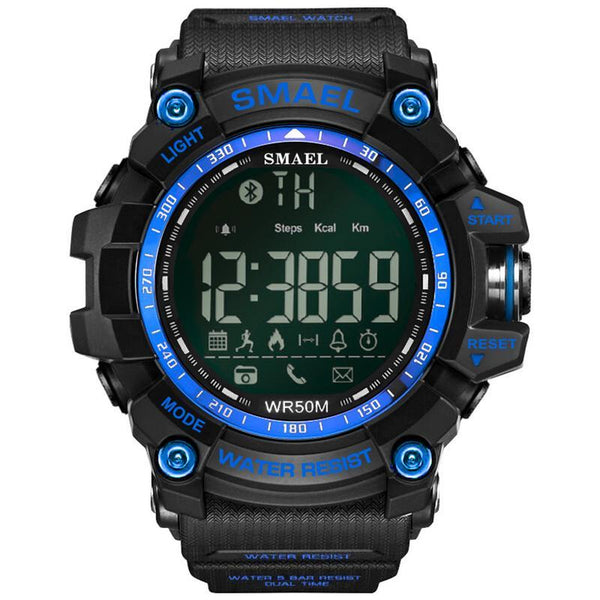 Swim Dress Sport Watches For SMAEL Brand Army Green Style Bluetooth Link Smart Watches Men Digital Sport Male Clock 1617B