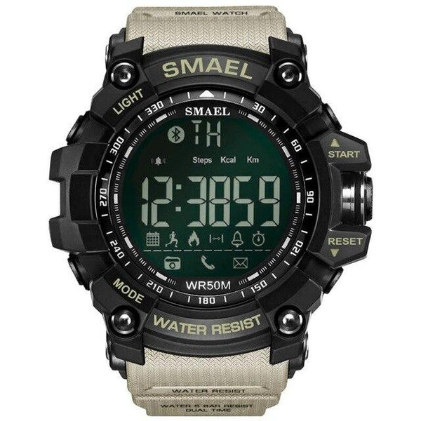 Swim Dress Sport Watches For SMAEL Brand Army Green Style Bluetooth Link Smart Watches Men Digital Sport Male Clock 1617B