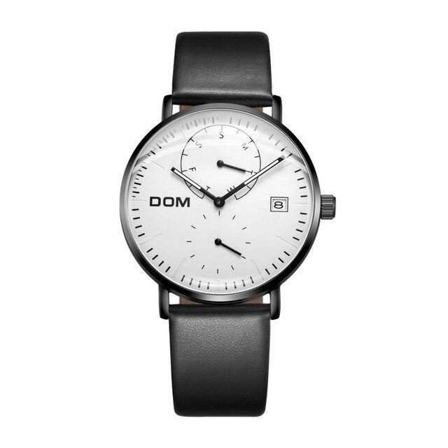 Dom Watch Men Luxury Business Steel Man Watch Waterproof Calendar Unique Fashion Casual Quartz Male Dress Clock M-435