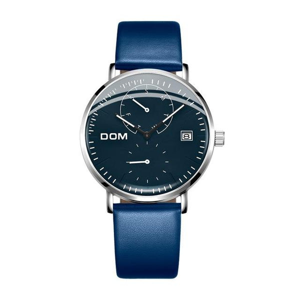 Dom Watch Men Luxury Business Steel Man Watch Waterproof Calendar Unique Fashion Casual Quartz Male Dress Clock M-435