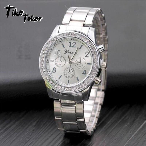 TIke Toker,women watches relogio feminino luxury brand rose gold watch men geneva casual dress diamond quartz ladies watch 09