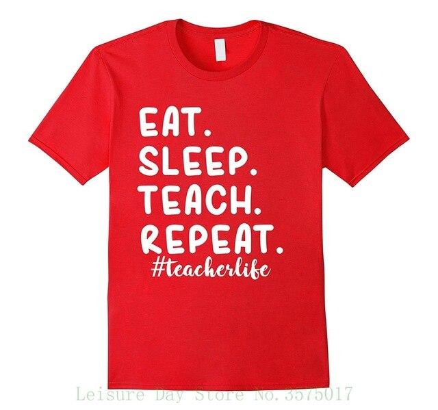Eat Sleep Teach Repeat Teacherlife New Mens Spring Summer Dress Short Sleeve Casual