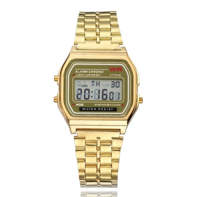 Gold Silver Women Men Watch Led Digital Watches Reloj Mujer Square Women's Dress Sports Watches Ladies Analog Quartz Clock