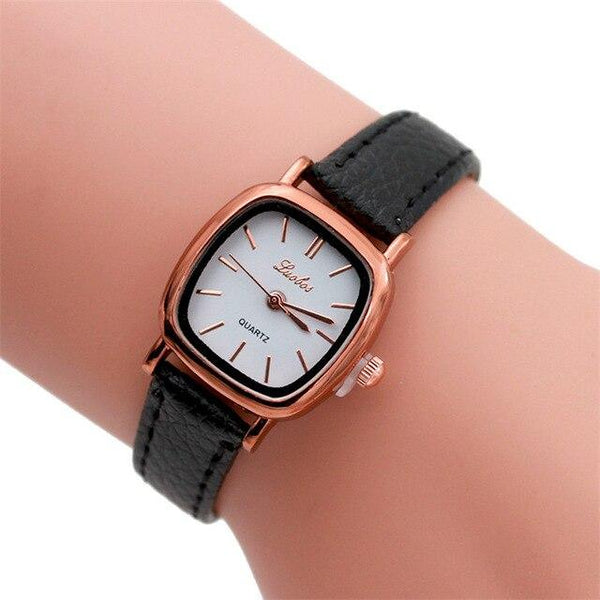 New Fashion Women Leather Band Analog Quartz Movement Wrist Watch  PU Leather Dress Clock #200717