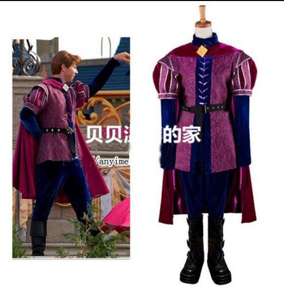 Custom Made Sleeping Beauty Costume Prince Phillip Cosplay Costume For Man Full Set Dress Halloween suit
