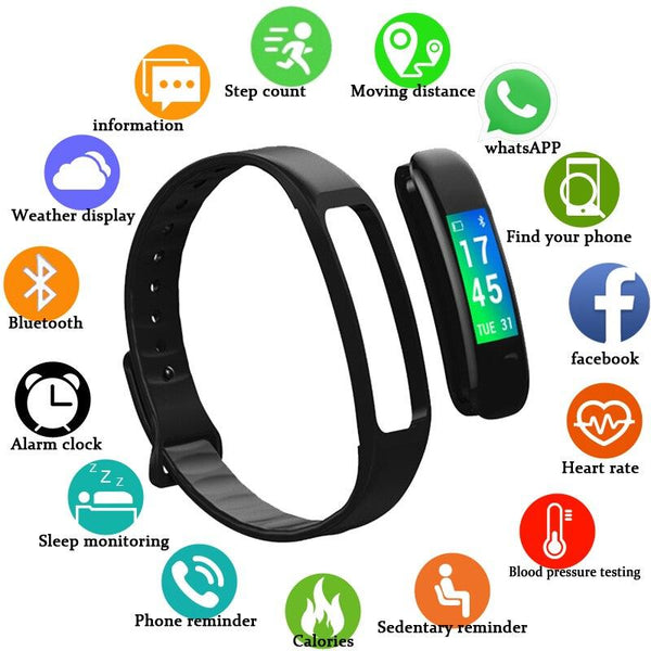 Sport Watch Women Men Smart Bracelet IP67 Waterproof fashion heart rate monitor blood Pedometer Bluetooth dress smart band