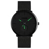 30M waterproof Mens Minimalist Ultra-Thin Analog Dress Stainless Steel Wrist Smart Watch High transparent glass SmartWatch