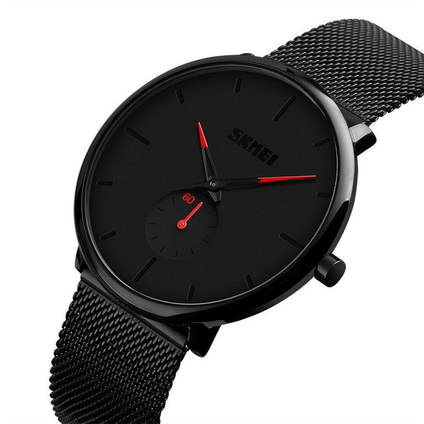 Waterproof Mens Minimalist Ultra-Thin Analog Dress Stainless Steel Wrist Watch 2019 hot sales