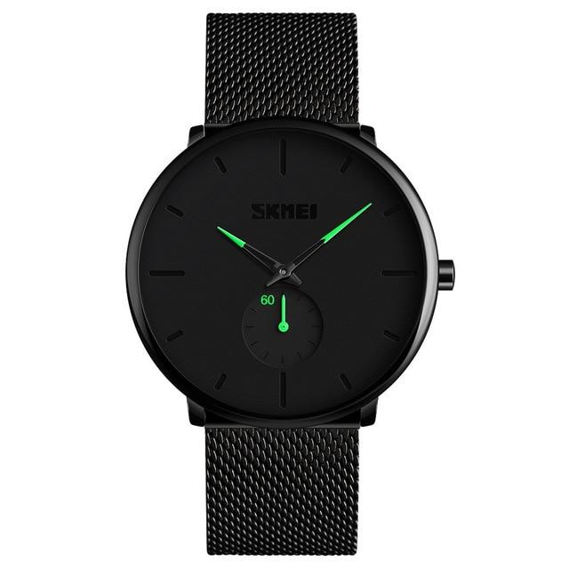 Waterproof Mens Minimalist Ultra-Thin Analog Dress Stainless Steel Wrist Watch 2019 hot sales