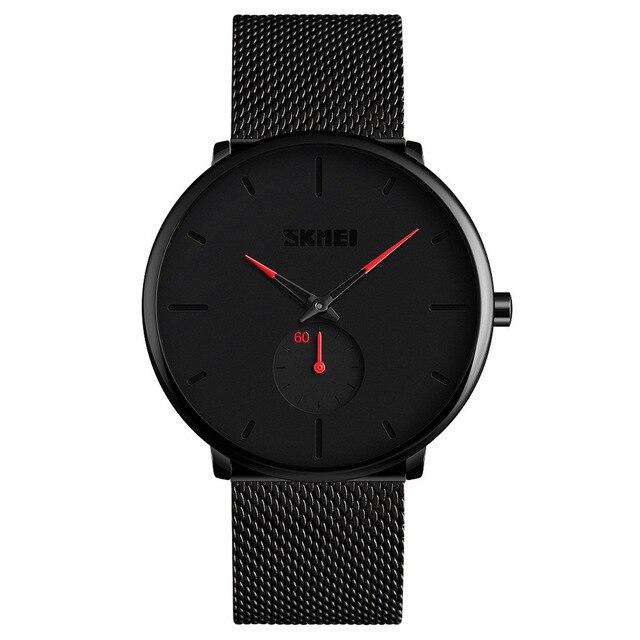 Waterproof Mens Minimalist Ultra-Thin Analog Dress Stainless Steel Wrist Watch 2019 hot sales smart watch dropshipping
