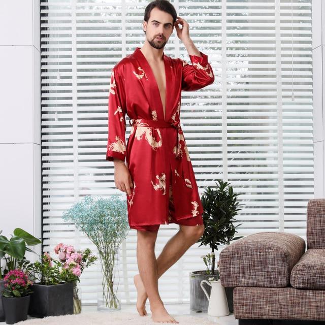 Luxury Dragon Designer Couple Silk Robes 5XL Sleepwear Women Soft Bathrobe Oversized Satin Nightgown Man Summer Home Clothing