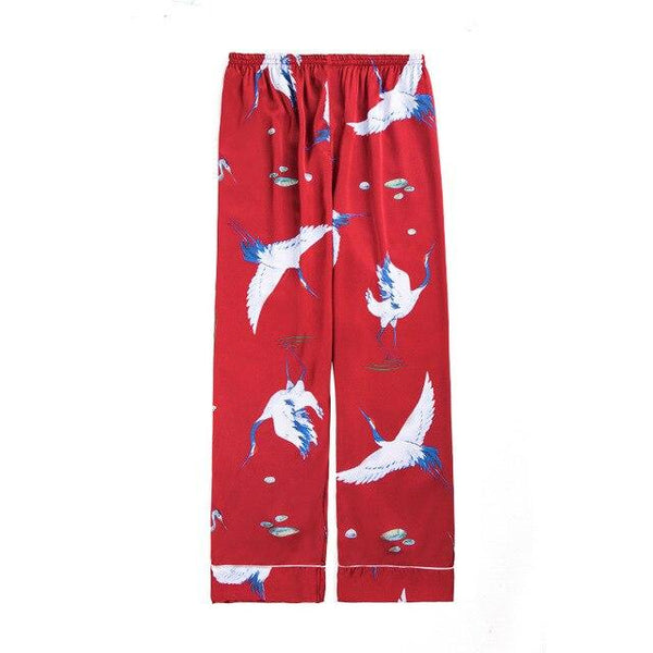 Silk nightgown Men's summer thin bathrobe Tiger nightgown Loose wedding robesilky long sleeve Sleeprobe Plus Size home wear