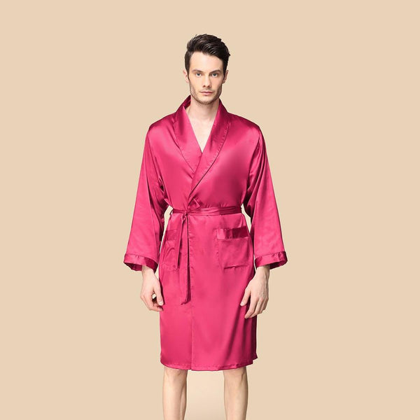 Plus 5XL Men's Silk Kimono Robe Luxury Designer Long Sleeve Bathrobe Sleepwear Oversized Satin Nightgown Summer Home Clothing