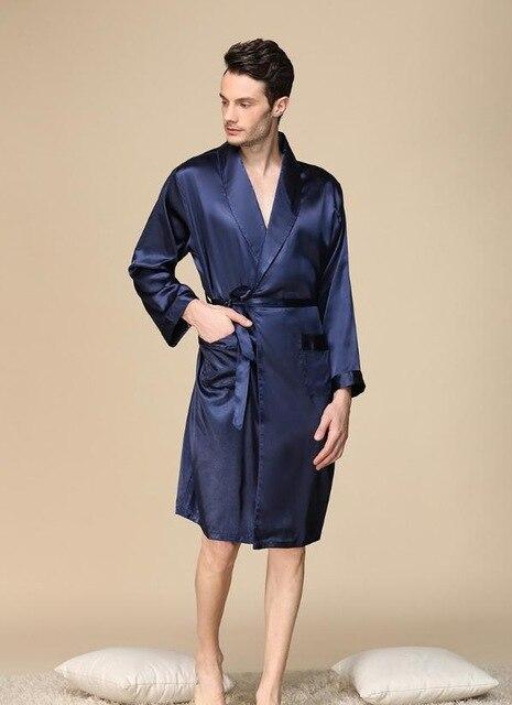 Plus 5XL Men's Silk Kimono Robe Luxury Designer Long Sleeve Bathrobe Sleepwear Oversized Satin Nightgown Summer Home Clothing