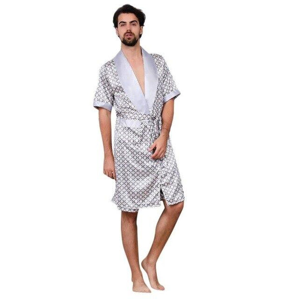 Men's Simulation Silk Pajama Set Men Pajamas Sleepwear Men Sexy Modern Style Soft Cozy Satin Nightgown Men Summer Thin Set 2 PCS