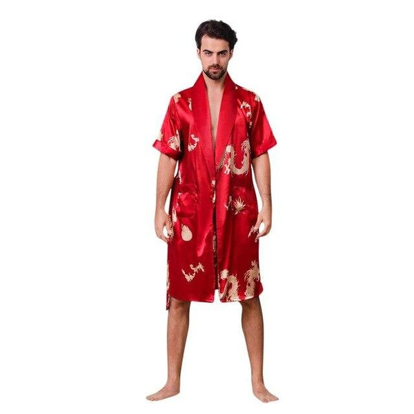 Men's Simulation Silk Pajama Set Men Pajamas Sleepwear Men Sexy Modern Style Soft Cozy Satin Nightgown Men Summer Thin Set 2 PCS