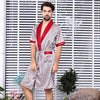 2019 New Summer Man Luxury Bathrobe Pyjama Mens Print Plus Size M-5XL Silk Satin Short sleeve Sleepwear Male Nightgown Silk Robe