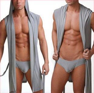 Summer Dress Erotic Bath Robe Men Sexy Pajamas Sleepwear Silk Pijama Hombre Hooded Bathrobe Nightgown Male Pyjamas Kimono Hombre