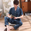 2019 summer men robes nightgown bathrobe faux silk short sleeve chinese dragon print pajamas sleepwear kimono men long