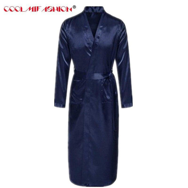 Men Sexy Faux Silk Kimono Bathrobe Gown Chinese Style Male Robe Nightgown Sleepwear Robes Male Bathrobe Casual Home Loungewear