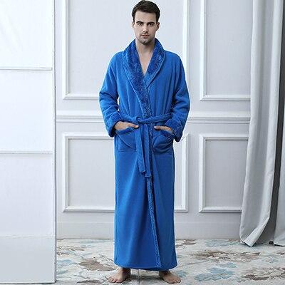 New Style Lovers Silk Soft Flannel Long Kimono Bath Robe Men Waffle Winter Bathrobe Mens Robes Dressing Gown Nightgowns for Male