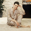 2019 Rayon Silk Pajamas Men's spring Long-sleeved Trousers Set Sleepwear Soft Satin Silk Nightgown For Men Pyjamas Set