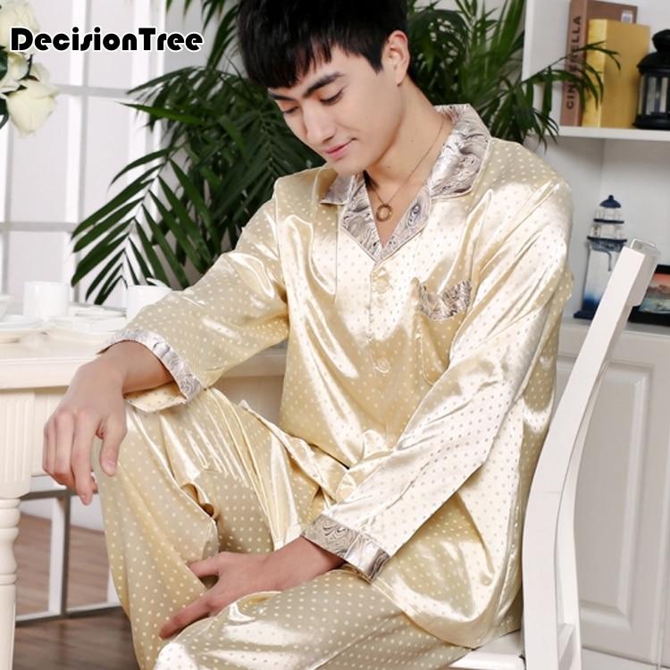 2019 summer satin silk pajamas shorts for men rayon silk sleepwear male pajama set soft nightgown for men pyjamas