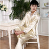 2019 summer satin silk pajamas shorts for men rayon silk sleepwear male pajama set soft nightgown for men pyjamas