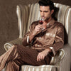 2019 summer satin silk pajamas shorts for men rayon silk sleepwear male pajama set soft nightgown for men pyjamas
