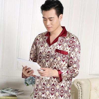2019 summer satin silk pajamas shorts for men rayon silk sleepwear male pajama set soft nightgown for men pyjamas
