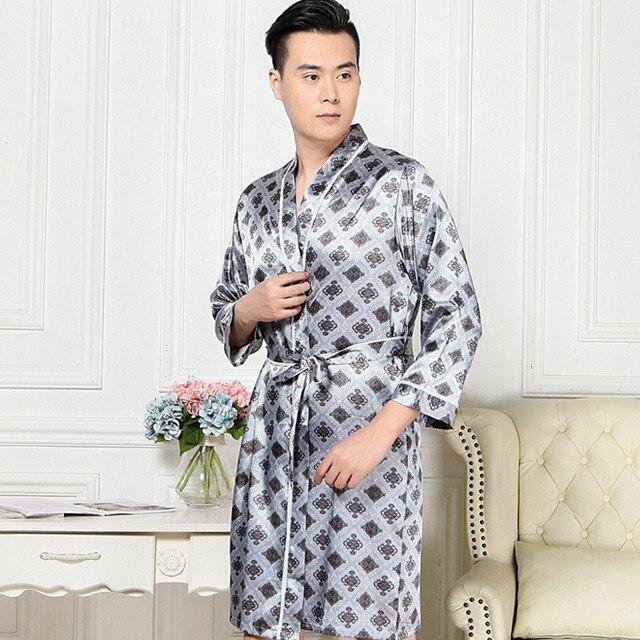 2019 summer satin silk pajamas shorts for men rayon silk sleepwear male pajama set soft nightgown for men pyjamas